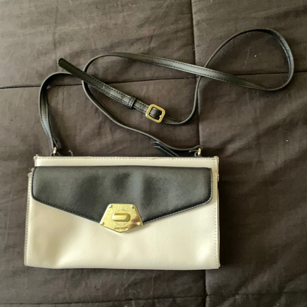 Black and White Small Nine West Crossbody Purse